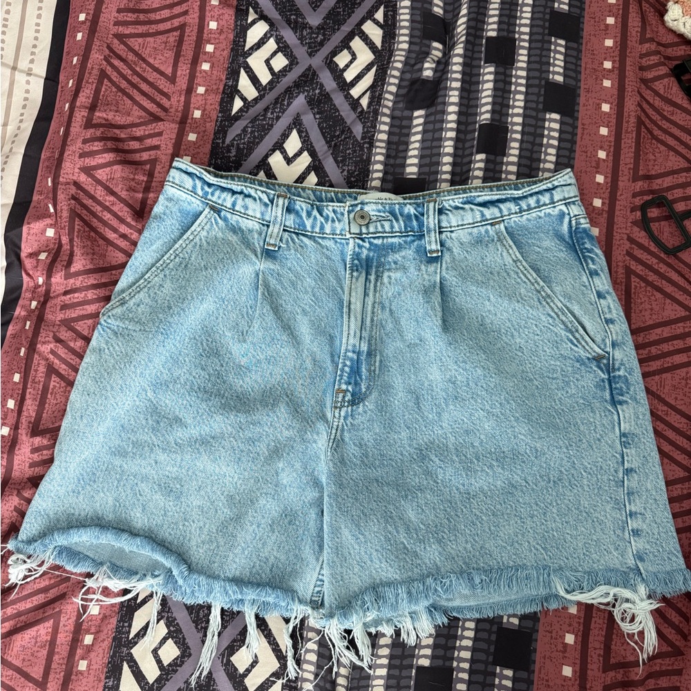 Abercrombie & Fitch High Rise Denim Shorts